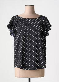 Top imprimé fantaisie manches courtes noir MOLLY BRACKEN femme