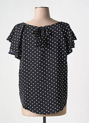 Top imprimé fantaisie manches courtes noir MOLLY BRACKEN femme