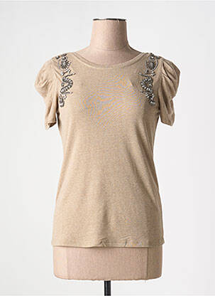 Top manches courtes manches courtes beige MORGAN femme