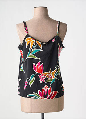 Top imprimé fantaisie fines bretelles noir MOLLY BRACKEN femme
