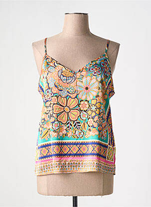 Top imprimé fantaisie fines bretelles rose MOLLY BRACKEN femme