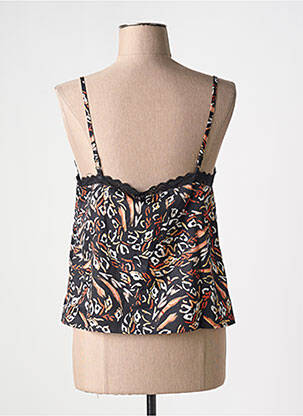 Top imprimé fantaisie fines bretelles noir MOLLY BRACKEN femme
