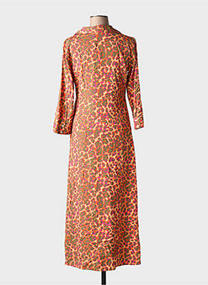 Robe longue manches longues manches longues orange VILA femme