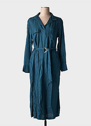 Robe mi-longue manches longues manches longues bleu TIFFOSI femme