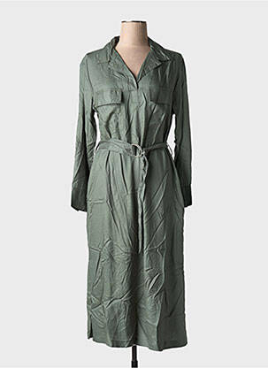 Robe mi-longue manches longues manches longues vert TIFFOSI femme