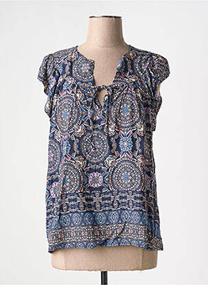 Top imprimé fantaisie manches courtes bleu MOLLY BRACKEN femme