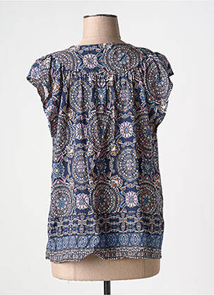 Top imprimé fantaisie manches courtes bleu MOLLY BRACKEN femme