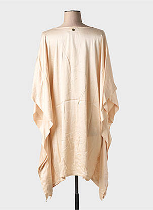 Robe mi-longue coupe fluide manches 3/4 beige LOLA ESPELETA femme