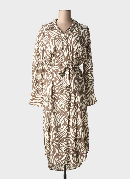 Robe mi-longue marron VILA pour femme