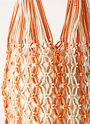 Sac poignée 2 anses de portée forme shopping orange TIFFOSI femme
