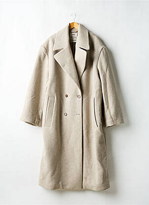 Manteau long tissage chiné sans capuche beige H&M homme