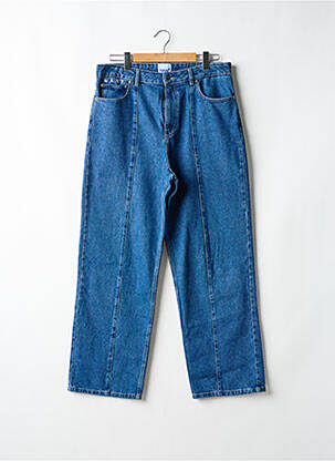 Jeans coupe droite stretch taille normale bleu WANF homme