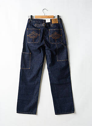 Jeans coupe droite fermeture boutonnée sur le devant taille normale bleu P&CO homme