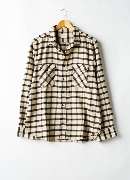 Chemise manches longues poches beige AUTHENTIC homme