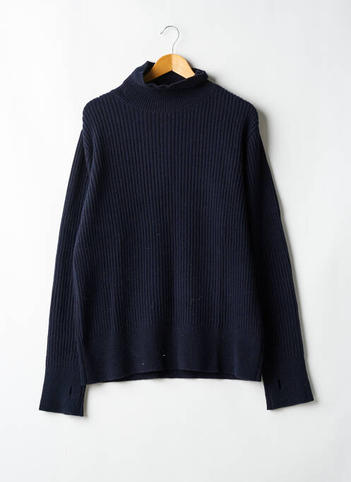 Pull col roulé bleu OLIVER SPENCER homme