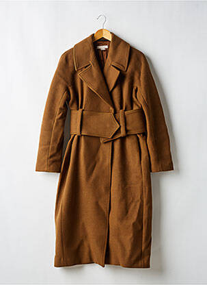 Manteau long coupe cintrée sans capuche marron H&M femme