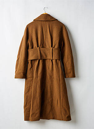 Manteau long coupe cintrée sans capuche marron H&M femme