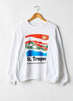 Sweat-shirt stretch manches longues blanc MOTHER femme