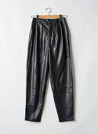 Pantalon droit taille à pinces taille haute noir MOTHER femme