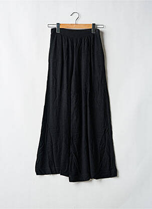 Pantalon large tissage crêpe taille normale noir BAHAAR femme