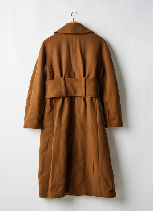Manteau long coupe cintrée sans capuche marron H&M femme
