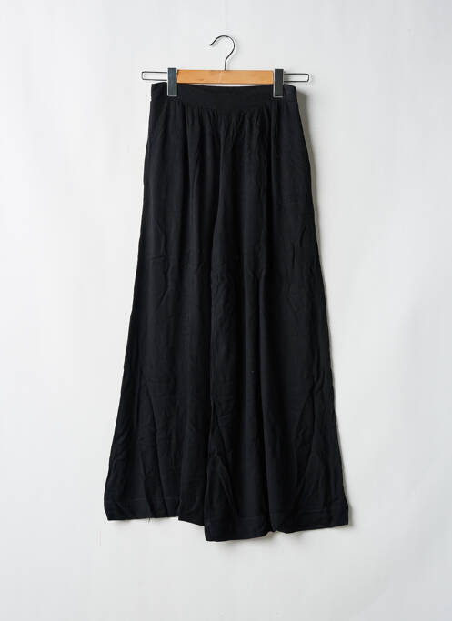 Pantalon large tissage crêpe taille normale noir BAHAAR femme