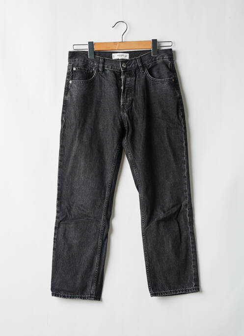 Jeans coupe droite stretch taille normale noir MANGO femme