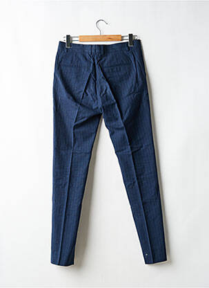 Pantalon chino fermeture zippée sous rabat avec crochet taille normale bleu BALIBARIS homme
