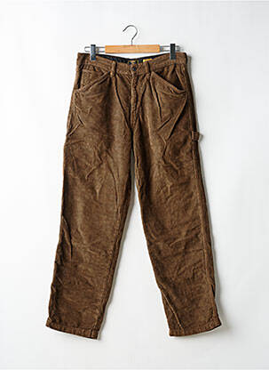 Pantalon droit stretch taille normale marron SUPERDRY homme