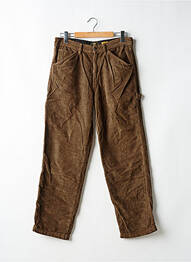 Pantalon droit tissage velours taille normale marron SUPERDRY homme