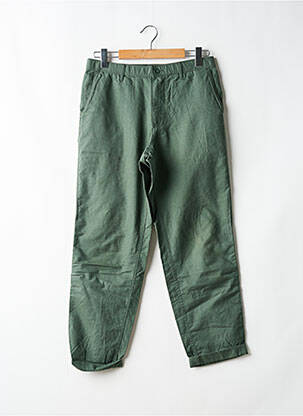 Pantalon chino tissage popeline taille normale vert UNIQLO homme