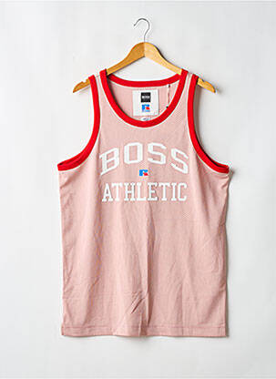 Débardeur coupe cintrée sans manche rose HUGO BOSS homme