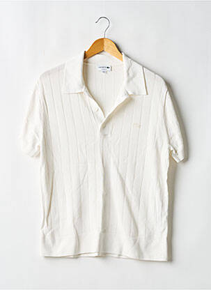 Pull blanc LACOSTE homme