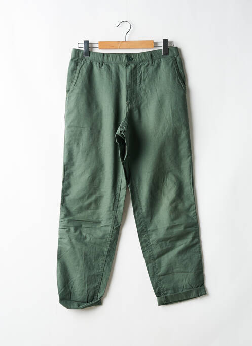 Pantalon chino tissage popeline taille normale vert UNIQLO homme