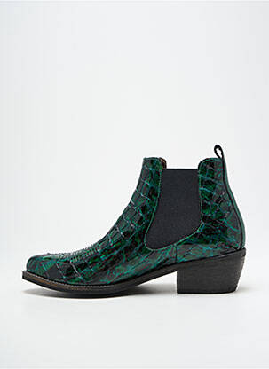 Bottines/boots matière lisse talon de 4 à 6cm vert MINKA DESIGN femme