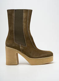 Bottines/boots nubuck talon de 7 à 9cm vert MINKA DESIGN femme