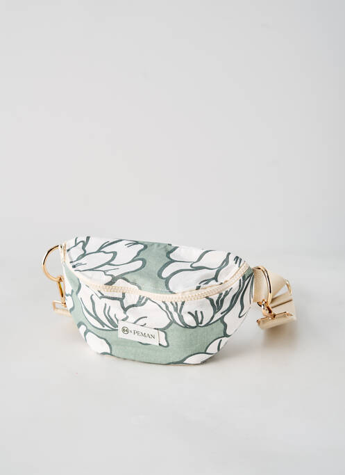 Sac fermeture zippée banane vert 64 X PEMAN femme