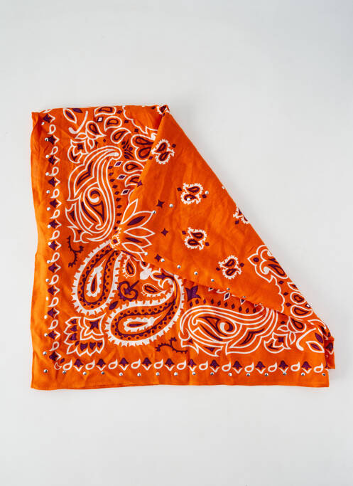Foulard effet matière satinée orange WILD femme