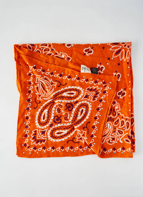 Foulard effet matière satinée orange WILD femme