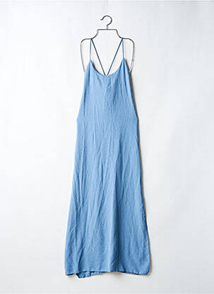 Robe longue tissage crêpe sans manche bleu PRETTY WIRE femme