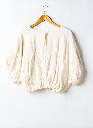 Blouse col rond manches 3/4 beige PRETTY WIRE femme