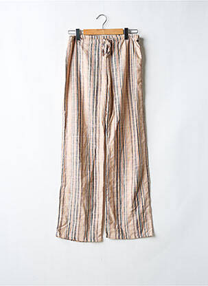 Pantalon large tissage crêpe taille normale marron PACIFIC REPUBLIC femme