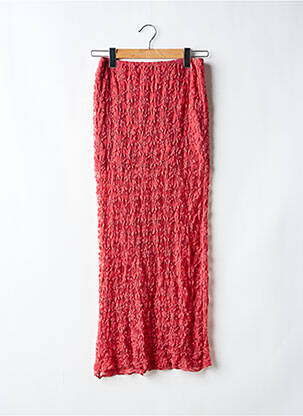Jupe longue coupe droite rouge PULL & BEAR femme