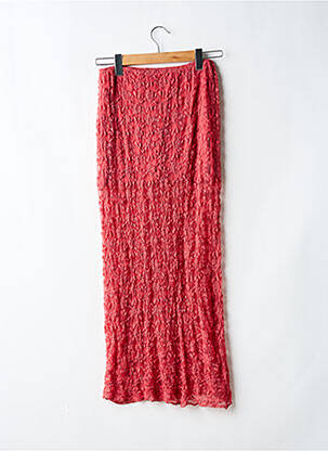 Jupe longue coupe droite rouge PULL & BEAR femme