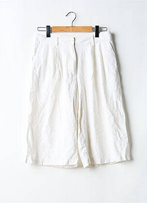 Bermuda coupe droite taille normale blanc AMERICAN VINTAGE femme