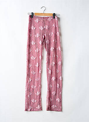 Pantalon droit rose PULL & BEAR pour femme