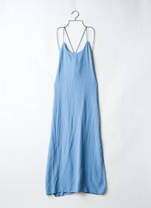 Robe longue tissage crêpe sans manche bleu PRETTY WIRE femme
