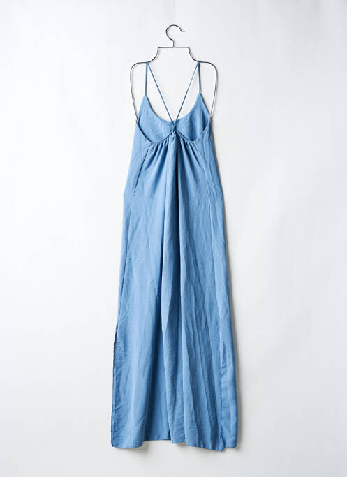 Robe longue tissage crêpe sans manche bleu PRETTY WIRE femme