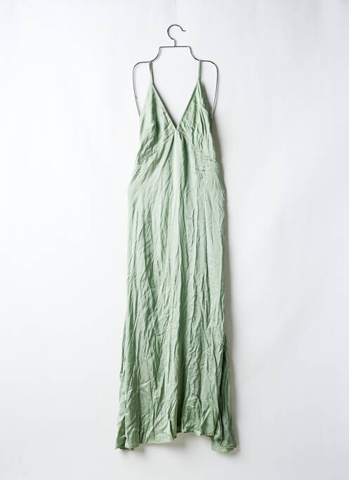 Robe longue sans manche sans manche vert PRETTY WIRE femme