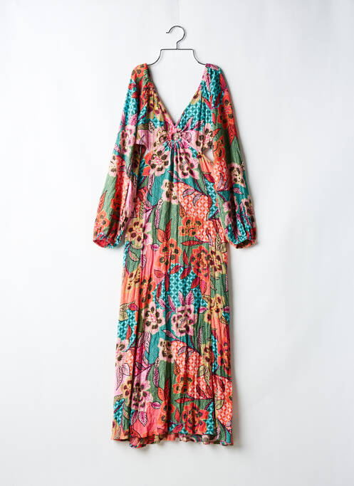 Robe longue imprimé fantaisie manches longues rose BILLABONG femme